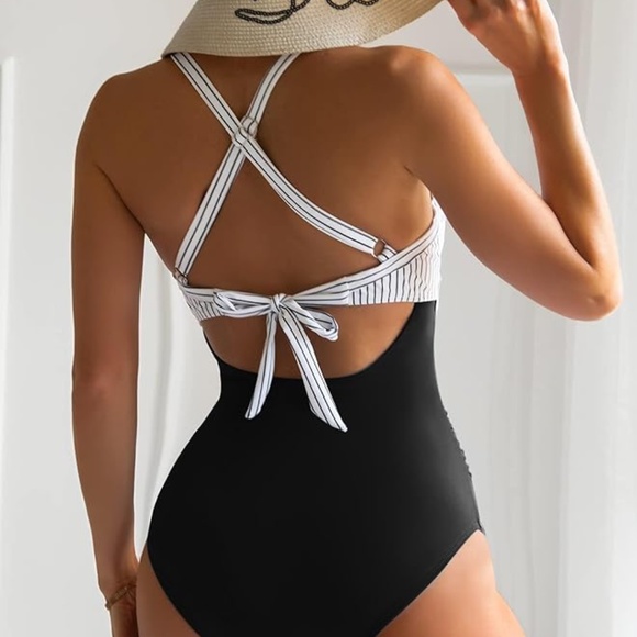 Eomenie Women's One Piece Swimsuits Tummy Control Cutout High Waisted Bathing Su - Picture 3 of 3